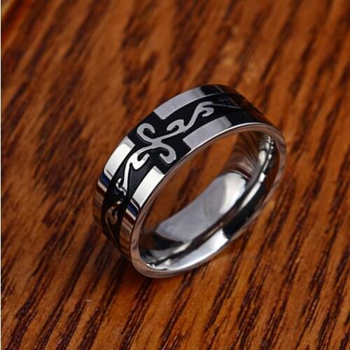 Dragon Black Signet Rings For Men Stainless Party Ring Anillos Bague Homme Anel Masculino Joyeria De Acero Inoxidable