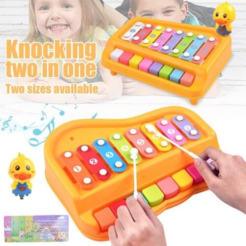 New 2-in-1 Kid Paino Toy Knock On Keyboard 8-Tone Musical Instrument Early Education Toy Drop Shipping
