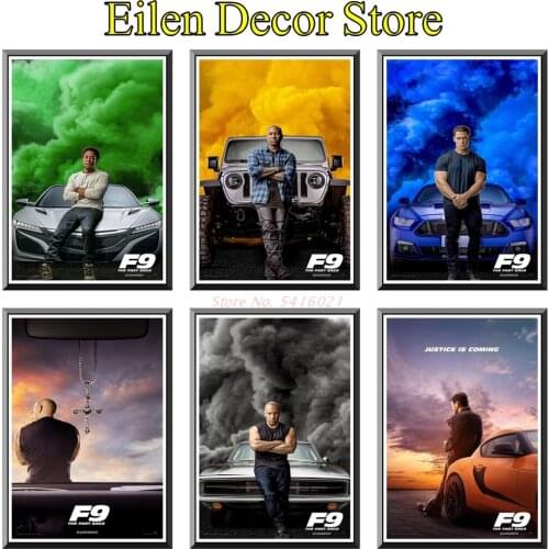 Fast & Furious 9 Movie Poster Wall Decor Classic Film Wall Decoration Art Print Kraft Paper Funny Posters & Prints 42X30cm