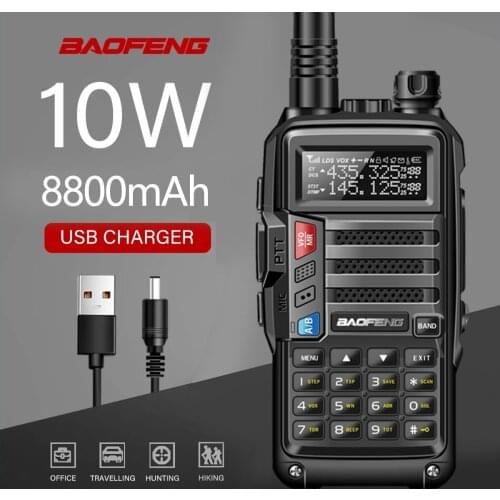BaoFeng UV-5R 10W/8W Walkie Talkie Radio Station Comunicador UV5R Transceiver Dual Band Walkie Talkie Handheld FM Transceiver