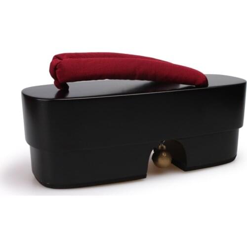 Classic High Heel Geta Japan Geisha Cosplay Shoes Womens Bell Decor Solid Color Wood Sandals Causal Flip Flops