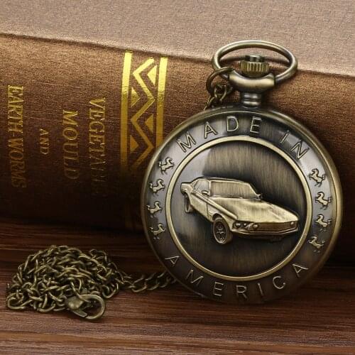 Vintage Pocket Watch Steampunk Quartz Fob Watch With Chain Gift For Grandpa Dad Men Birthday Montre Homme Relogio Masculino Zega