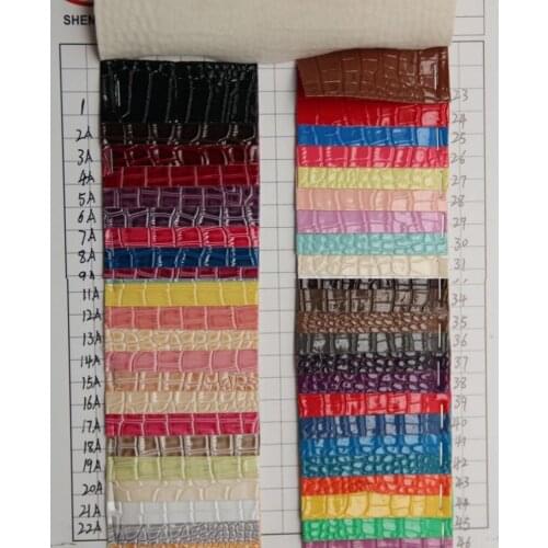 Waterproof leather fabric material imitation crocodile grain leather fabric antique alligator grain leather