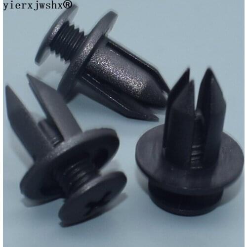 Yierxjwshx 7.3mm Push-Type Retainer Auto Bumper Fender Fasteners Plastic Rivet for Mazda for Honda for Toyota for Subaru