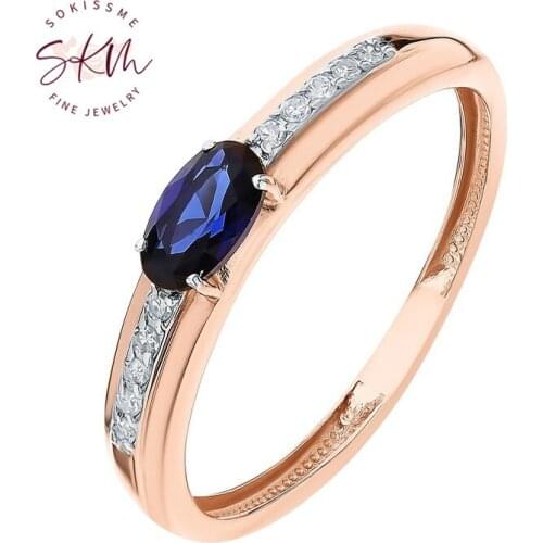 SKM Desiner rings for women brand designer 14k rose gold Vintage Engagement rings designer Promise Luxury Fine Jewelry