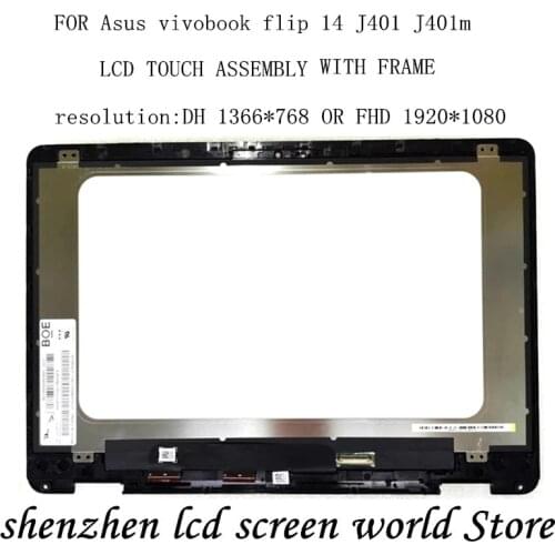 14'' FOR Asus vivobook flip 14 J401 J401m lcd display touch screen lcd assembly 1920*1080 or 1366 768