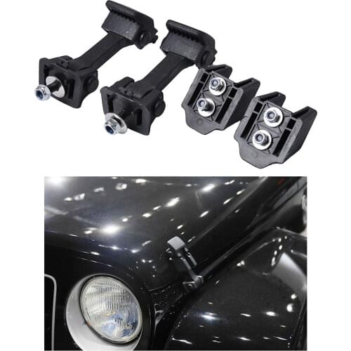 1 Pair Hood Latches Catch Release Kit Locking Hood for Jeep for Wrangler for JK 2007-2016 Accessories Parts Black