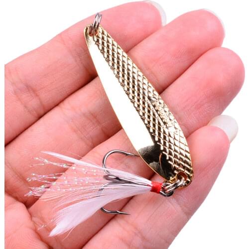 1PCS Metal Trout Spoon Fishing Lures wobbler Spinner Artificial Hard Baits Bass VIB Hard Baits Sequins for Carp Fishing Tackle