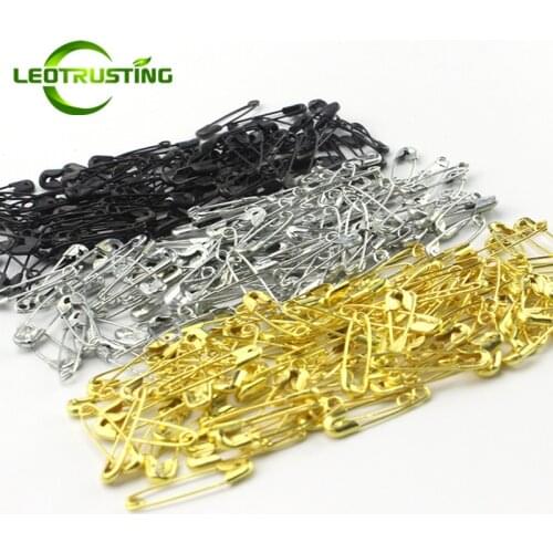1000pcs Safty Pins for Garment Tags Strings/Cords Use DIY Clothes Accessories Gold/Silver/Black Small Safty Pins Lenth 18mm/22mm