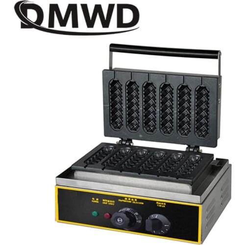 110V/220V Commercial Electric Waffle Sausage Maker Non-stick Crispy French Hot Dog Lolly Stick Muffin Baking Machine Grill EU US