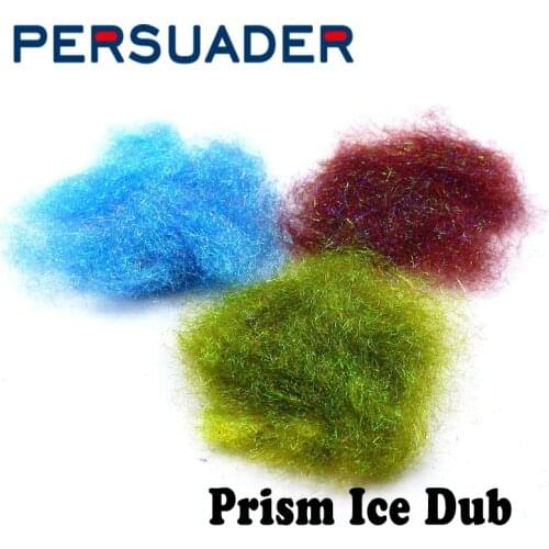 PERSUADER 2bags/pack prism Ice Dub Fiber for nymph scud shrimp body 10optional colors sparkle crystal dubbing fly tying material