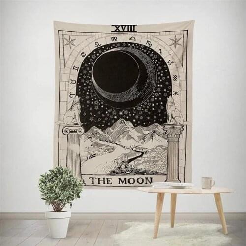 2021 New Printed Sun & Moon Tapestry Wall Hanging Tapestry