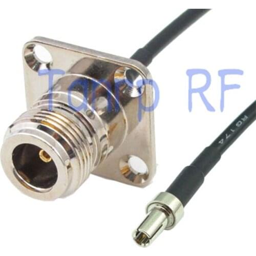 6in N female with 4 hole panel to TS9 male plug RF connector adapter 15CM Pigtail coaxial jumper cable RG174 extension cord
