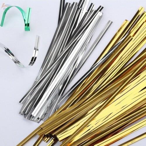 800pcsX6Packs/lot Gold Silver Sealing Rope Cord Bread Gift Package Arts Crafts Tie 6cm 8cm 10cm 12cm Home Decor
