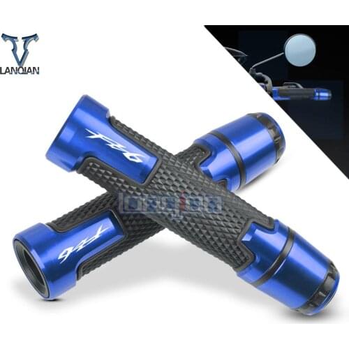 7/8'' Motorcycle Aluminum Plastic Handle Grips With Logo For YAMAHA FZ6 FAZER FZ6 FZ6S FZ6N FZ6R 2004 2005 2006 2007 2008-2015