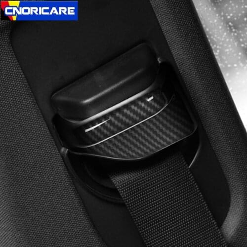 Carbon Fiber Color Car Seat Safety Belt Cover Decoration Sticker ABS For Mercedes Benz CLA C117 GLA X156 B Class 2013-18