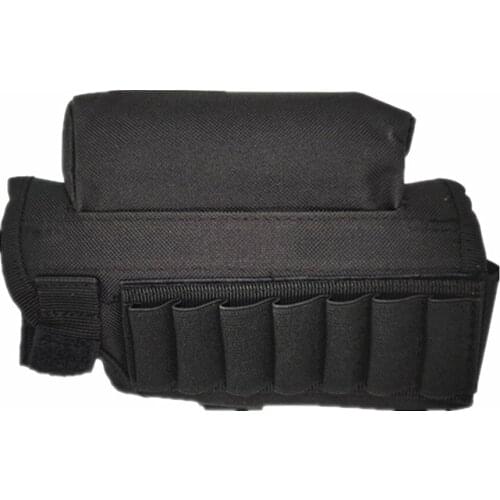 Bugleman Adjustable Tactical Butt Stock Rifle Cheek Rest Pouch Bullet Holder Outdoor Nylon Riser Pad Ammo Cartridges Bag