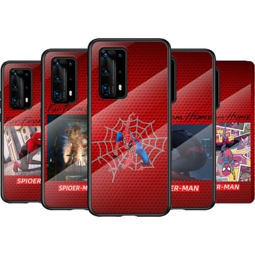 Tempered Glass Cover Art Style Spiderman For Huawei P40 P30 P20 P10 Pro Plus Lite 5G 2019 Phone Case