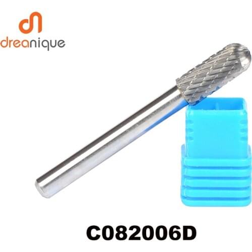 2pcs/lot C082006 cylinder with radius end 8*20mm carbide rotary burr file cutter grinding and abrasive tools milling bits