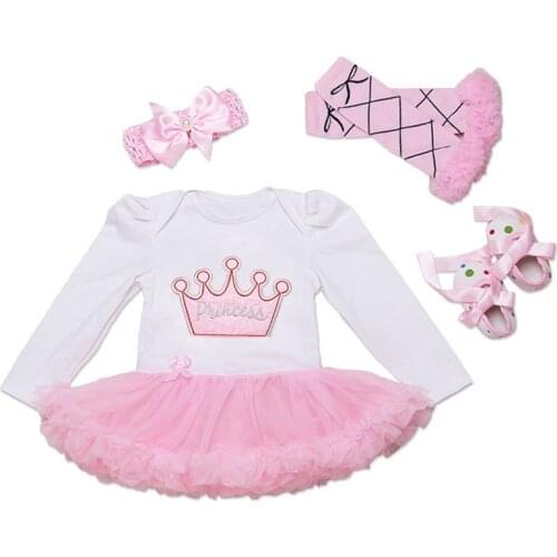 Princess Birthday Dress Romper Baby Girl Clothes Toddler Kid Tutu Outfits for Girls Anniversaire Fille Vestido De Festa Infantil