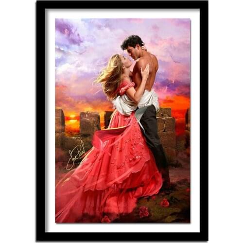 DIY 5d Diamond embroidery lovers kiss diamond painting girl man picture diamond cross stitch the paintings of rhinestone