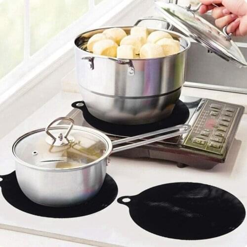Electric Induction Hob Protector Mat Anti-Slip Mat Silicone Cooktop Scratch Protector Cover Heat Insulated Mat