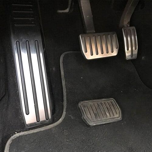 Cardimanson No Drilling for Tesla Model X Model S Gas Fuel Brake Foot Rest Pedal Pads Mats Cover Accessories Car Styling