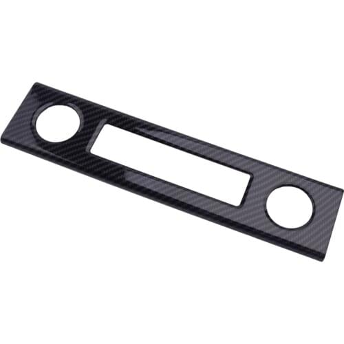 Console Cigarette Lighter Panel Cover Trim Decoration Plastic Carbon Fiber Style Fit For Jeep Wrangler JK 2007 2008 2009 2010