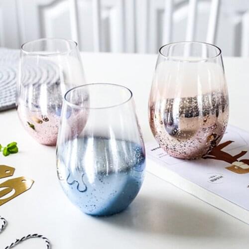 Creativity Starry Glass Tea Mug and cup Household Milk Water CupsLarge Capacity 550ml individuality Shiny Coffee Mugs Drink Cup