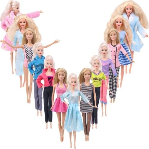 Handmade Doll Skirts&Suits For Barbies Doll&BJD bltyth Cute Cartoon Printing For Our Generation Doll Daily Life