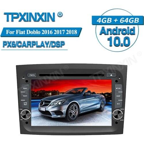 For FIAT DOBLO 2016-2018 Android 10 Radio Car Multimedia Player GPS Navigation Audio Stereo Screen DVD Head Unit Tape Recorder