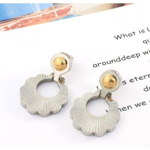 Fashion Stainless Steel Jewelry Stud Earrings For Woman & Girl Party Gift Free Shipping Joyas Store ERYZ070