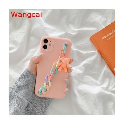 Cute Cartoon Bear Case For Xiaomi Redmi 9C 8A 10X Pro 5G K30 Ultra Note 10 9 Pro Max 9S 8T 8 Pro Soft Case Bear Bracelet Cover