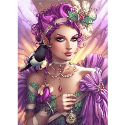 Fantasy Embroidery Mosaic Craft Fairy Girl Diamond Painting Kits Crystal Picture Wall Paper Rhinestone Drawing Christmas Gift