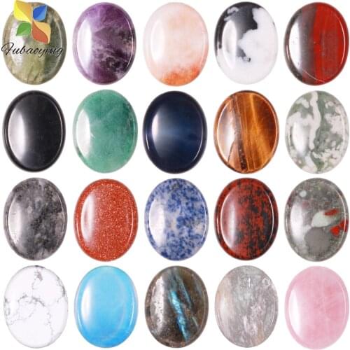Hot Massage Stone 6pcs 45mm Natural Healing Oval Basalt Set Lot Kit Natural Therapy Health Beauty Tools Crystal Stone For Gift