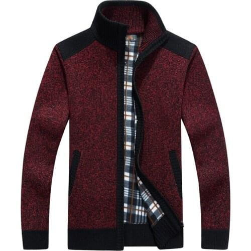 New Men Casual Cardigan Male Warm Sweater Coats Zipper Pull Homme Men Clothes Autumn Winter Fleece Sweaters