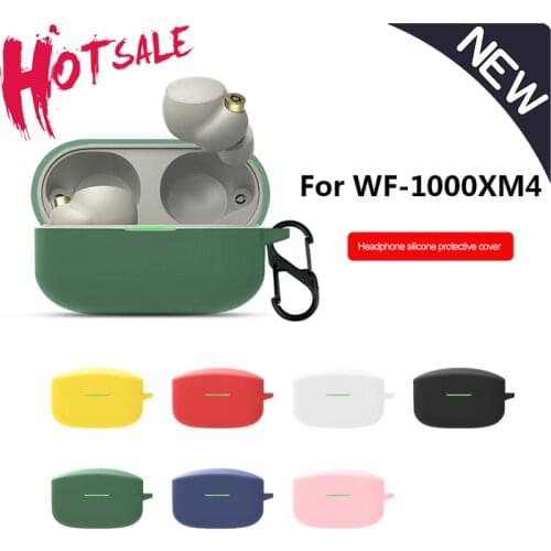 Silicone Protective Case For SONY WF-1000XM4 Earphone Accessories Charging Box Cover For SONY WF 1000 XM4 Silicone Shell