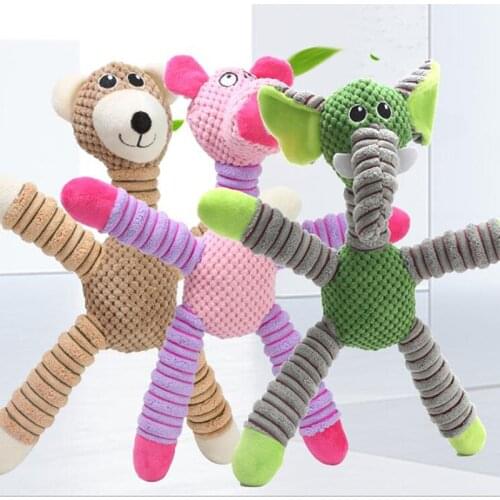 Dog Molars Plush Pet Chewing Toy Cute Pet Dog Cat Plush Squeak Dog Toy Interesting Fleece Durable Chewing Pet Molar Toy Suitable