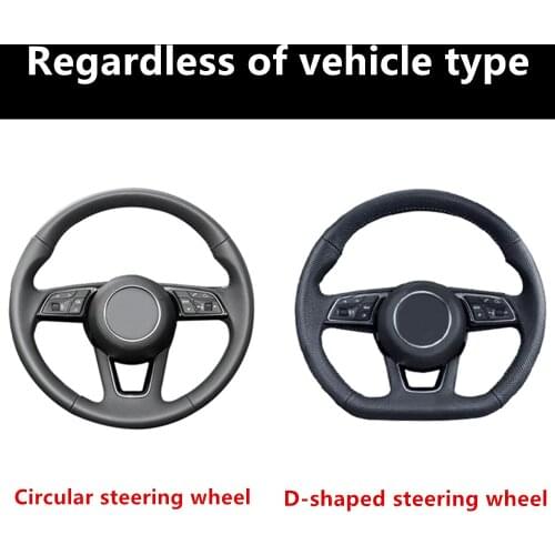 2x Car Sticker Steering Wheel Cover Suede Non-Slip Sleeve Tools For Audi A1 A3 A4 A5 A6 A7 A8 Q3 Q5 Q7 TT Sline RS SQ5 Quattro