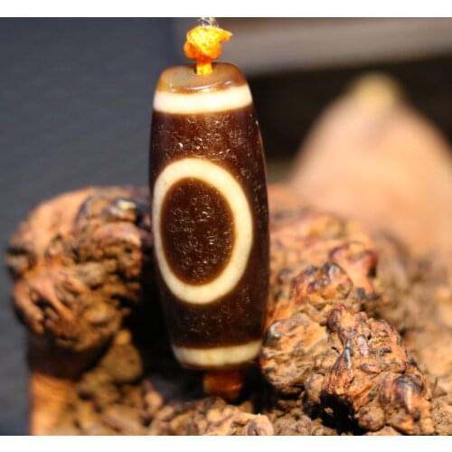 Magic Power LKbrother Energy Tibetan Old Agate Heaven&Earth Symbolize dZi Bead Amulet Totem Fit For Making Bracelet UPS1229