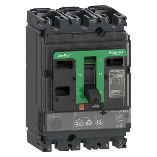 LV431170 NSX250H MIC2.2 M 220A 3P3D (3P) 3P | 250A | 220A | 70kA The NSX molded motor protects the circuit breaker