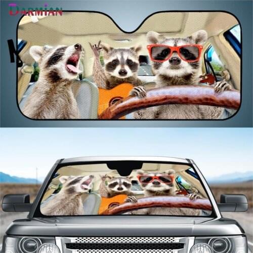 Funny Animal Hamster Car Windshield Sun Shade Durable Fold-up Auto Front Windows Sunshade Covers Protect Car Interior Cover 2021