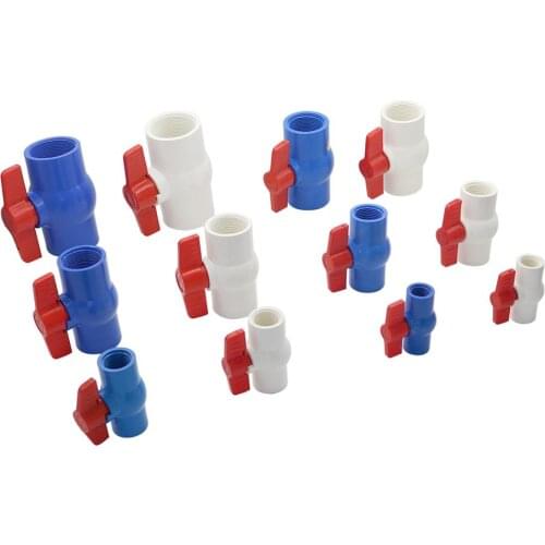 1/2" 3/4" 1" 1.25" 1.5" 2" Female Thread PVC Ball Valve Garden Irrigation Water Shutoff Pipe Connect Valve Water Control Switch