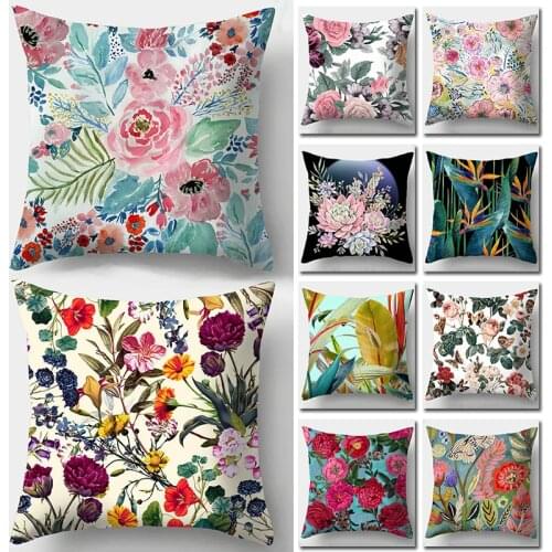 1Pcs Fashion Floral Pillows Cover Throw Sofa Cushion Pillow Case Livingroom Decorative Cushion Cover Pillowcase