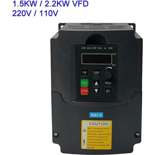 110V 220V 380V 1.5KW 2.2KW 4.0KW 5.5KW Inverter VF Drive Variable Frequency Drive VFD for CNC Spindle Motor