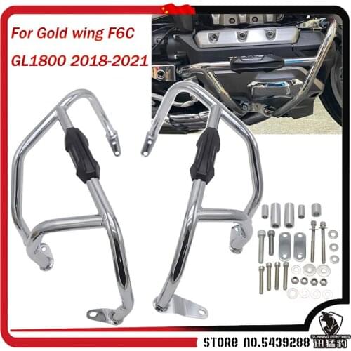 2018 2019 2020 2021 Gold Wing 1800 Bumper Engine Guard Highway Crash Bar Fuel Tank Protector fits For HONDA Goldwing GL1800 F6C