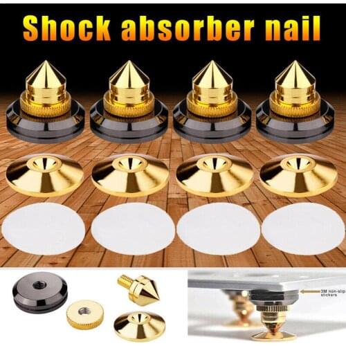 4PCS/Set Speaker Spikes Copper Isolation Stand Base Pad Feet For Speaker Amplifier DVD Player Turntable Recorder Floor Foot Nail