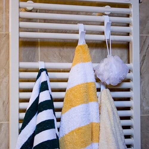 4PCS Y Shape Hangers Bathroom Towel Hooks for In Shower Towel Rail Radiator Tubular Bar Hanging Hook Closet Storage Organizer