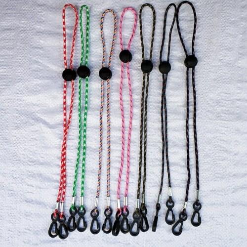 5pcs Mask Holder Hanger Adjustable Length Mask Lanyard Straps Rope For Back Of Head Or Neck With Clips