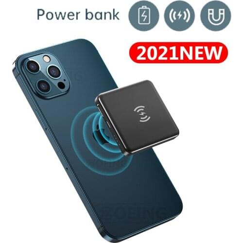 5000mAh Magnetic Wireless Powerbank Magnet Wireless Portable Chargers Power Bank Charger For iphone12 13 proMax External Battery